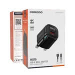 شارژر دیواری USB-A پرودو Tekto مدل PDFWCH109BK - Image 4