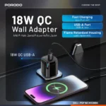 شارژر دیواری USB-A پرودو Tekto مدل PDFWCH109BK - Image 2