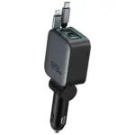 شارژر فندکی 99 وات گرین لاین مدل Retractable Car Charger