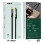 کابل شارژ سریع 2 در 2 گرین لاین 240 وات مدل GNBR240W12BK - Image 3