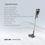 جاروبرقی شارژی گرین لاین Turbo Pro مدل GN350WCVACBK - Image 3