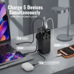 پاوربانک پرودو پولو X 20000 میلی‌آمپر با دو کابل USB-C داخلی مدل PDPBFCH0100BK - Image 2