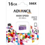 کارت حافظه microSDXC ادونس مدل X-566 کلاس V30 استاندارد UHS-I U3 سرعت 85MBs ظرفیت 16 گیگابایت