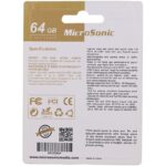 رم میکرو 64 گیگ میکروسونیک MicroSonic 533X U3 V30 C10 100MB/s - Image 2