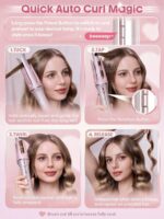 فر کننده صورتی چرخشی شیگلم مدل one touch سایز 25 ا Sheglam pink curly hair 25mm اصل - Image 4