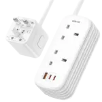 چندراهی برق و شارژر گرین لاین مدل GS-600 با USB-C و USB-A و توان 2500 وات GNGS600PSWH