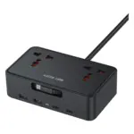 پریز برق رومیزی گرین لاین مدل GS-850 با کابل USB-C جمع‌شونده GNGS850SKTBK