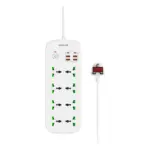 چندراهی برق 14 کاره گرین لاین مدل GS-900 شارژ سریع و تایمر دیجیتال GNGS900SKTWH - Image 3
