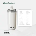 ماگ همزن‌دار خودکار گرین لاین 350 میلی‌لیتری مدل GNATSTRLMUGCM - Image 8