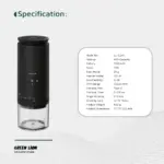 آسیاب قهوه شارژی گرین لاین مدل Grind Pro GNGRND45BK - Image 3