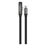 کابل گیمینگ USB-C به USB-C پرودو T-Flow با کانکتور 90 درجهPDCBL60BK