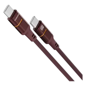 کابل USB-C به USB-C پرودو Arcano با توان 60 وات و نور LED PDJT300BUR