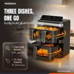 سرخ کن بدون روغن سه سبد پرودو مدل Crispio Triple Basket PDLFSTS1226BK - Image 3