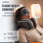 بالش گردنی مسافرتی پرودو Safora همراه با چشم‌بند سه‌بعدی PDLFSTF13EGY - Image 4