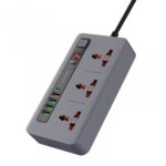چندراهی برق و شارژر چندپورته پرودو مدل Multi-Port Power Hub با تایمر PDFWCH013