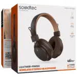 هدفون بی‌سیم پرودو Soundtec با روکش چرمی مدل PDSTCYZ18 - Image 2