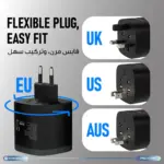 شارژر مسافرتی پاورولوژی Mondial 70W GaN III با دوشاخه جهانی PWAT001 - Image 7