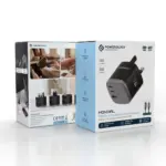 شارژر مسافرتی پاورولوژی Mondial 70W GaN III با دوشاخه جهانی PWAT001 - Image 4