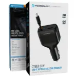 شارژر فندکی 81 وات پاورولوژی Cyber با کابل USB-C جمع‌شونده PCCSR027BK - Image 7