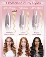 فر کننده صورتی چرخشی شیگلم مدل one touch سایز 25 ا Sheglam pink curly hair 25mm اصل - Image 3